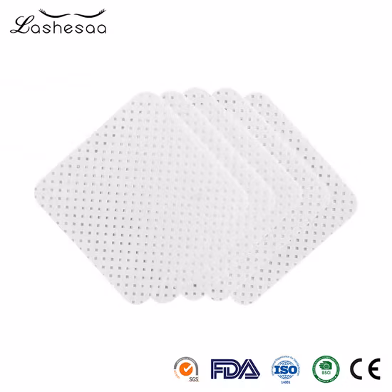 린트천 자유로운 속눈섭 연장 접착제 제거제는 주문을 받아서 만들어진 면 채찍질 접착제 닦음을 닦습니다